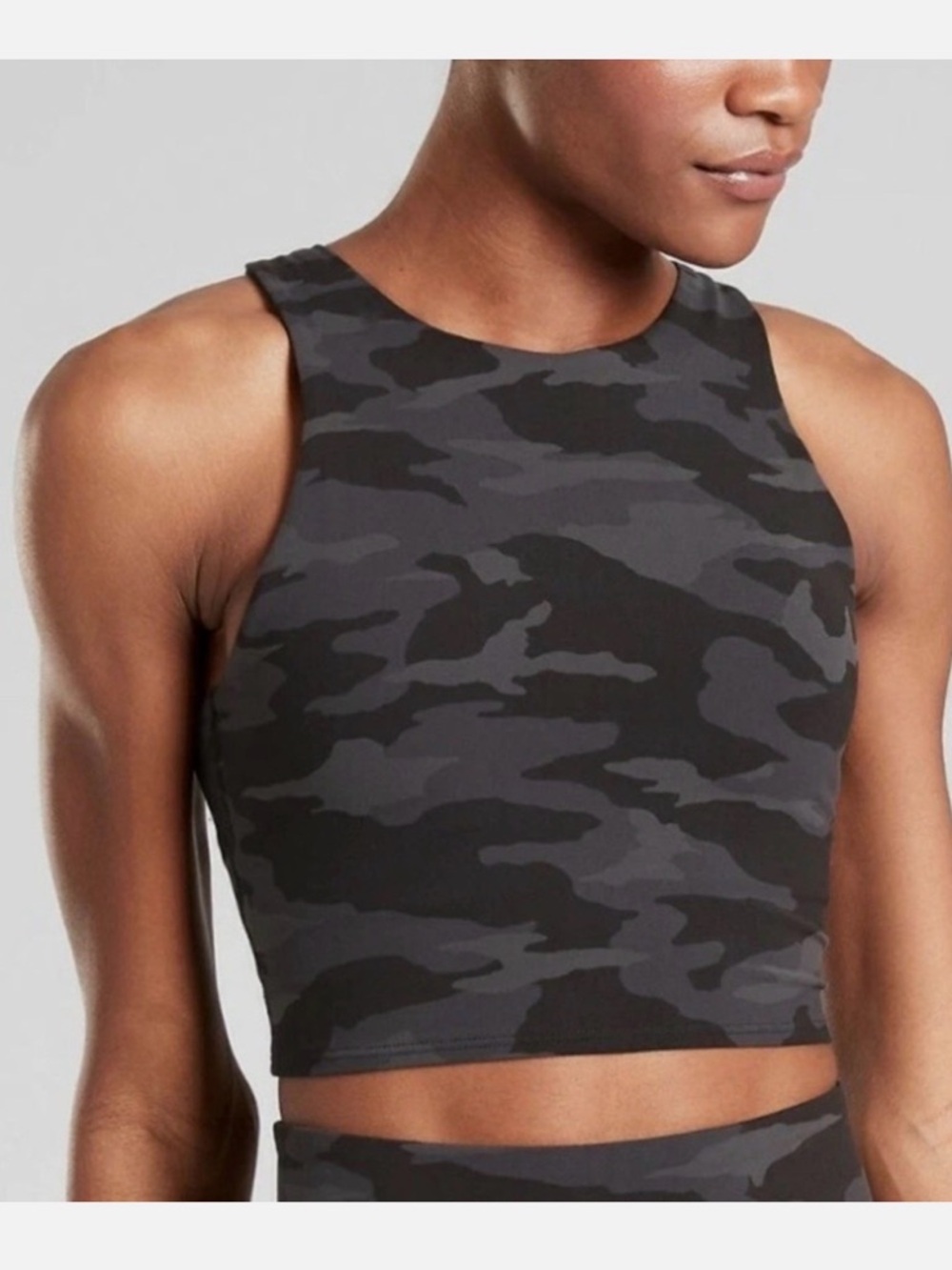 Athleta Camo Conscious Crop Tank Top Printed A-C Cup Women’s Size Small